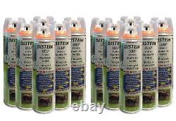 12x Distein Spray à Marquer de Marquage Couleur Forestier Minist 360° Orange