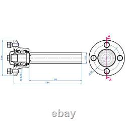 20x10.00-8 Atv Remorque Kit P332 Herbe Alko Essieux de Moyeu & Stub Hitch 750kgs