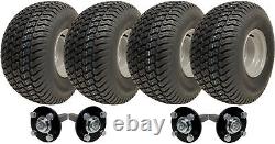 20x10.00-8 Double Axe Quad Atv Remorque Kit 4 Roues Wanda P332 Sans Attelage