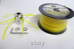 Aluminium Fadenkopf Tête de Coupe Motorsense Débroussailleuse + 100m Fil 3 MM