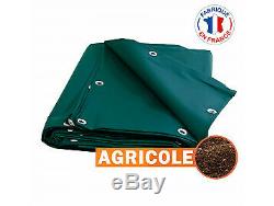 Bâche de protection agricole 680 g/m² 10 x 15 m Bache PVC verte serre tunn