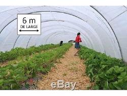 Bâche transparente 6m de large, longueur de 15m (6m x 15m) pour serre de jardin