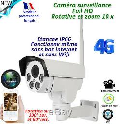 Caméra Elevage 3G/4G et rotative Zoom 10x Sans box Pilotable smartphone