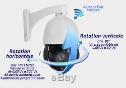 Caméra rotative 360° avec vision IR laser IP66 Zoom 20x