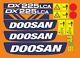 Doosan DX225LCA Set complet autocollant / adhésif / autocollant pour excavatrice