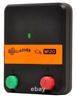 Gallagher M120 Clôture Électrique Secteur Électrificateur 1.2J 8km 230v Haut D