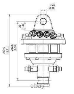 Moteur Rotatif Lightbox Greifermotor 3,0 Tonnes sans Fin Verladezange Holzzange
