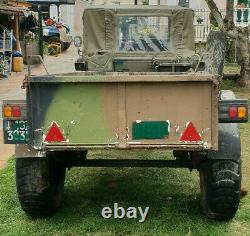Remorque militaire bachée 1,5tonne Tracteur Bois Jeep 4X4 Peugeot P4 Gmc Dodge
