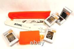 STIHL Ensemble Guide Rail 30cm 3/8 1,3 4805+ 5x Kette Moitié + Protection