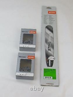 STIHL Guide Rail Rollomatic 40cm 3/8 1,6 3003 000 6113 + 2x Chaine Anti-rebond