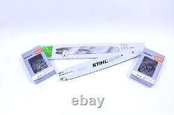 STIHL Voie de Guidage 3003 000 5221 50cm 1,6 3/8 + 2x Chaînes Moitié