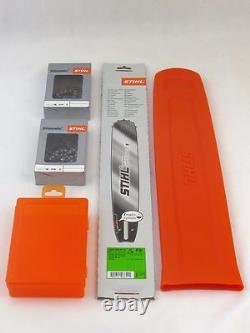 STIHL Voie de Guidage 3003 000 6113 +2Halbmeißelkette +Kettenbox +Protège-guide