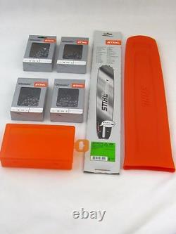 STIHL Voie de Guidage 3003 000 6113 +4Halbmeißelkette +Kettenbox +Protège-guide