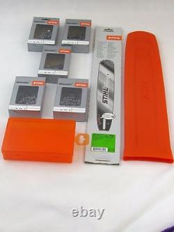 STIHL Voie de Guidage 3003 000 6113 +5Halbmeißelkette +Kettenbox +Protège-guide STIHL Voie de Guidage 3003 000 6113 +5Halbmeißelkette +Kettenbox +Protège-guide