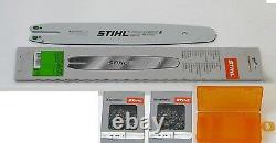 Stihl Voie de Guidage Rollomatic 35cm 3/8 P 1,1mm 3005 000 3909 + 2 Chaîne +