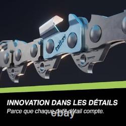 Tallox Lot de 3 chaînes de tronçonneuse 3/8 1,6 mm, 72 TG, 50 cm, gouges complè