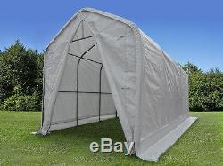 Tente de Stockage Tente Abri multiGarage 4x14x4,5x5,5m, Blanc