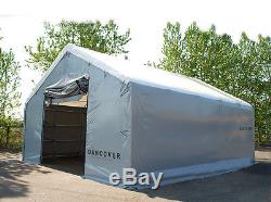 Tente de stockage Tente Abri Titanium 7x7x2,5x4,2m, Blanc / Gris