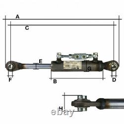 Tirant 3 points hydraulique KAT I 570 mm 3/8 D52016