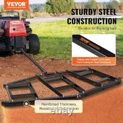 VEVOR Herse Traînée Niveleur d'Allée 2200 mm Niveleuse de Terre Agricole en Acie