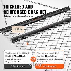 VEVOR Herse Traînée à Chaîne 1550x1235 mm pour Nivellement de Terrain Gazon VTT