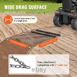 VEVOR Herse Traînée à Chaîne 1550x1235 mm pour Nivellement de Terrain Gazon VTT