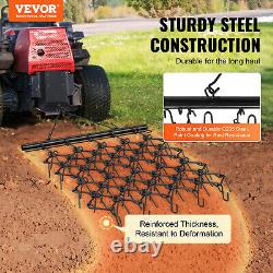 VEVOR Herse Traînée à Chaîne 2270x1210 mm pour Nivellement de Terrain Gazon VTT