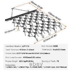 VEVOR Herse Traînée à Chaîne 2270x1210 mm pour Nivellement de Terrain Gazon VTT