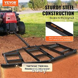 VEVOR Herse Traînée d'Allée Niveleur Gravier 2200 mm Remorque VTT UTV Tracteur