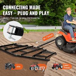 VEVOR Herse Traînée d'Allée Niveleur Gravier 2200 mm Remorque VTT UTV Tracteur