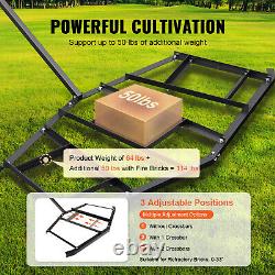 VEVOR Herse Traînée d'Allée Niveleur Gravier 2200 mm Remorque VTT UTV Tracteur