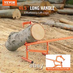 VEVOR Lève-bûches lève-tronc d'arbre cric à buches diamètre 38 cm manche 1180 mm