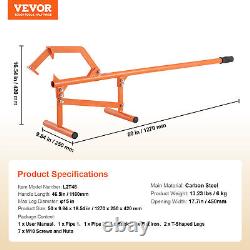 VEVOR Lève-bûches lève-tronc d'arbre cric à buches diamètre 38 cm manche 1180 mm