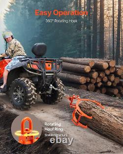 VEVOR Pince Forestière Levage Troncs Bûches Acier Pivotante 710 mm 4 Griffes