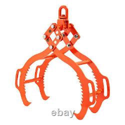 VEVOR Pince Forestière Levage Troncs Bûches Acier Pivotante 710 mm 4 Griffes