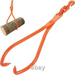 VEVOR Pince Forestière de Levage Rotative pour Troncs Bûches 812,8 mm 2 Griffes