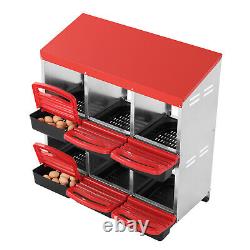 VEVOR Pondoir à Poules 6 Compartiments Boîte en Métal avec Nichoirs Inclinés